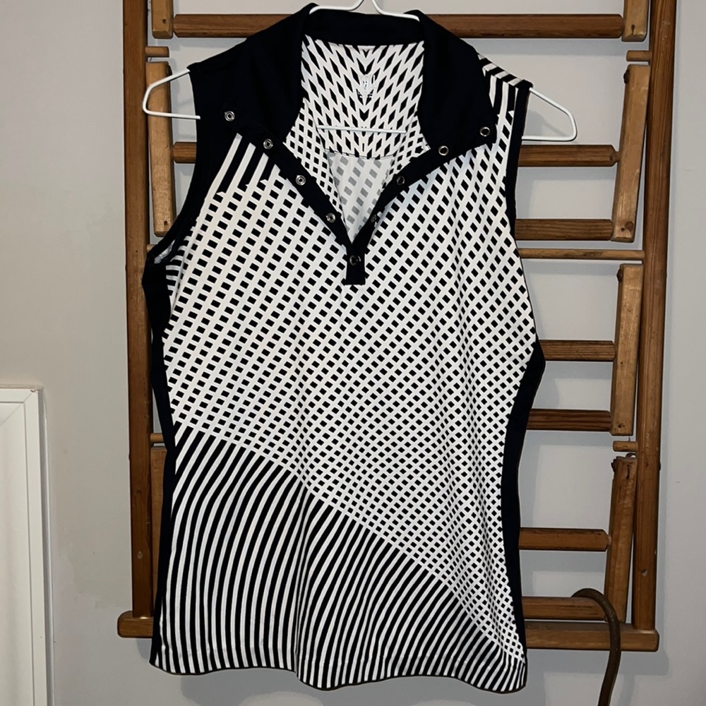 Mint shape Tail sleeveless golf shirt